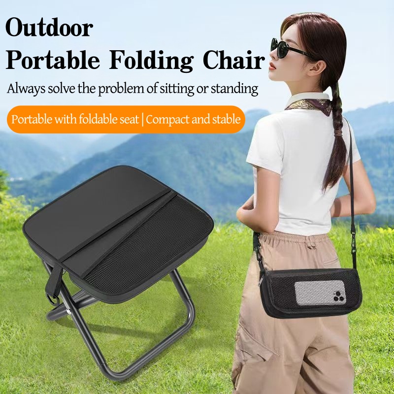 Outdoor Adventure And Travel - Cadeira Portátil Dobrável 4Q para Mochila,