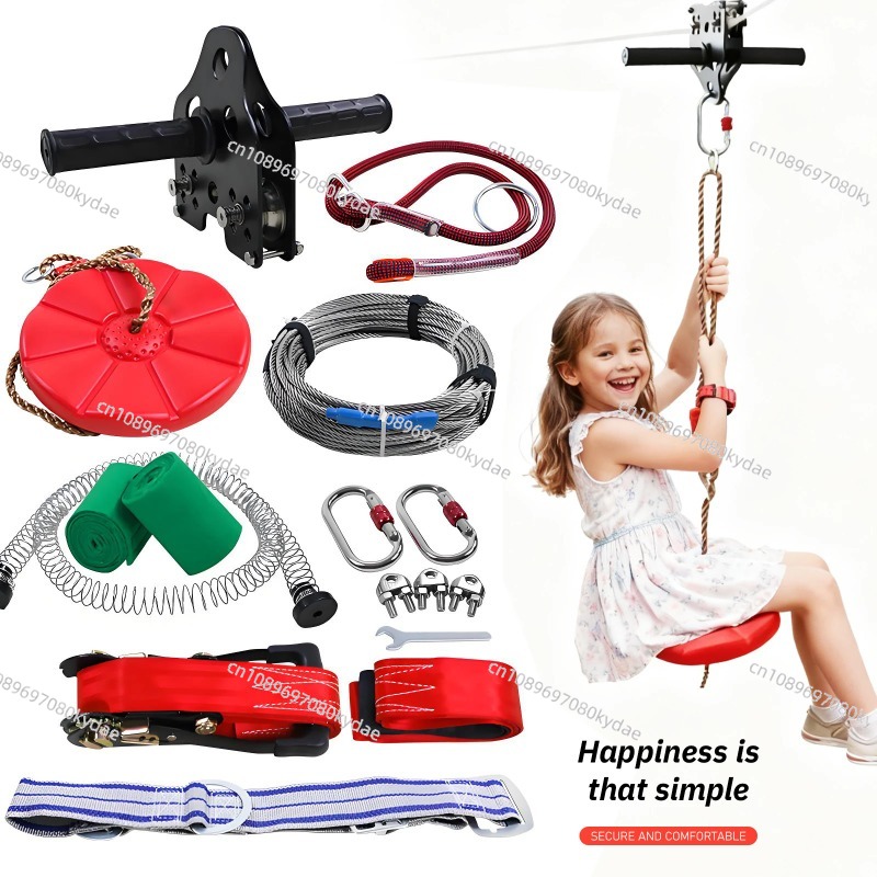 Outdoor Adventure Zipline - Kit de Tirolesa para Crianças, Conjunto