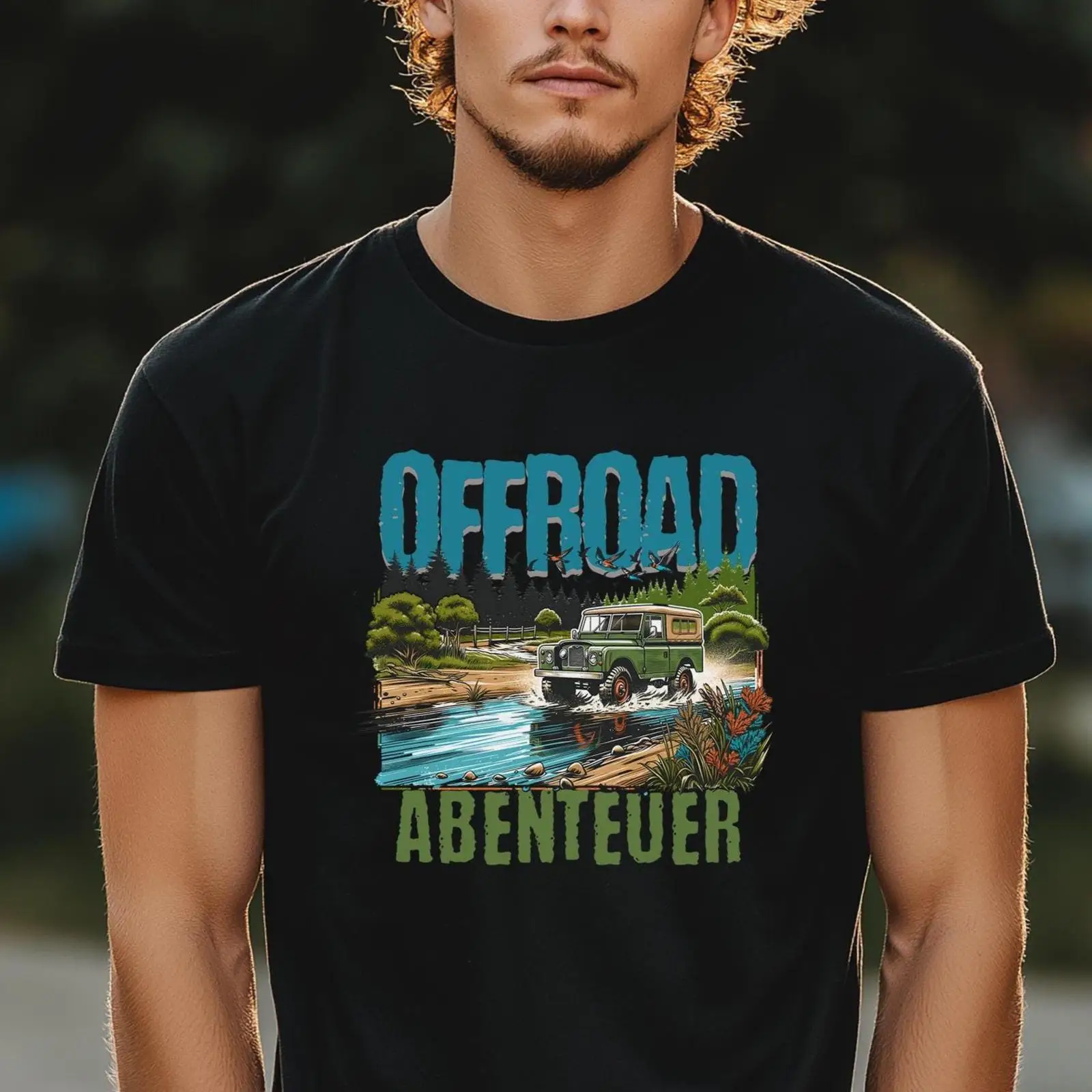 Outdoor Adventure Vehicles - Camiseta Masculina Offroad Abenteuer 4x4 para