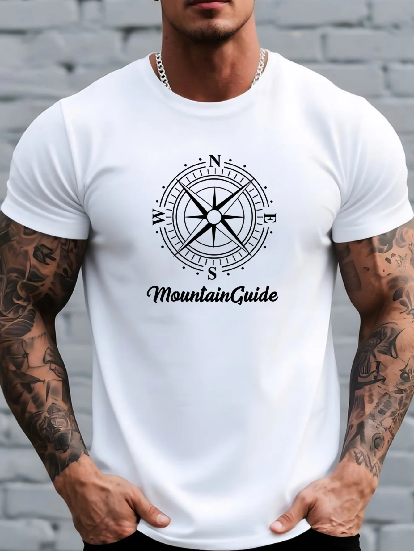 Camisetas Masculinas Novas e M - Outdoor Adventure Guide avaliação e preço