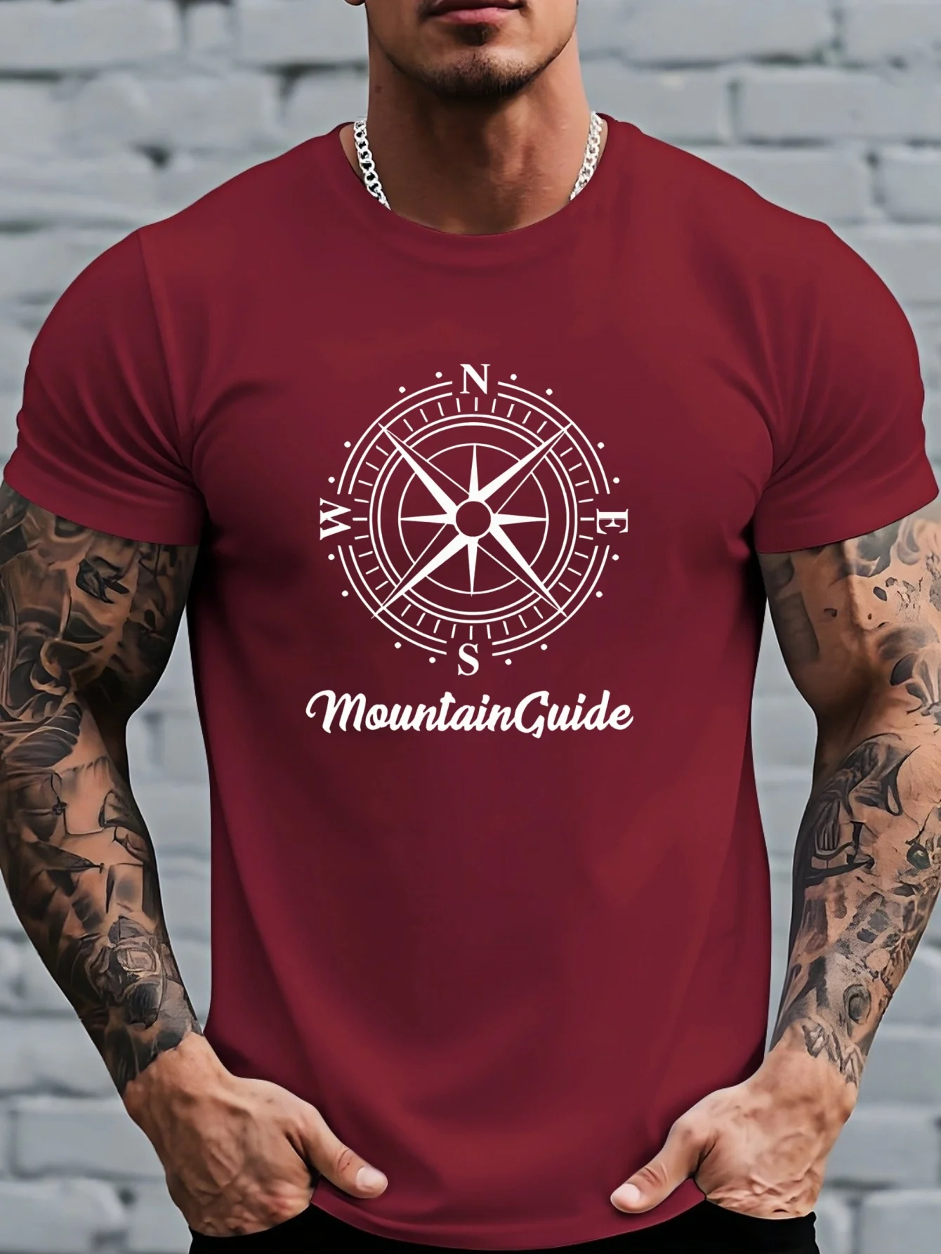 Camisetas Masculinas Novas e M - Outdoor Adventure Guide avaliação e preço